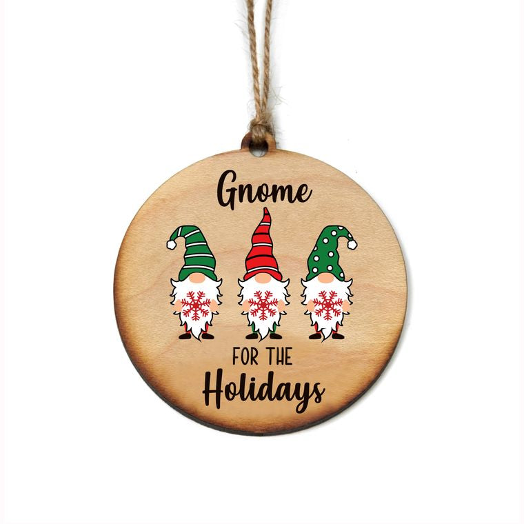 Gnome For The Holidays Christmas Ornaments